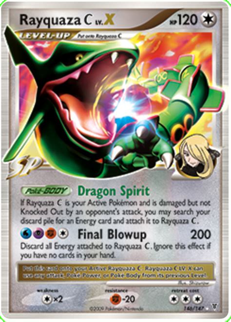 rayquaza lv x à vendre|cynthia's Rayquaza card.